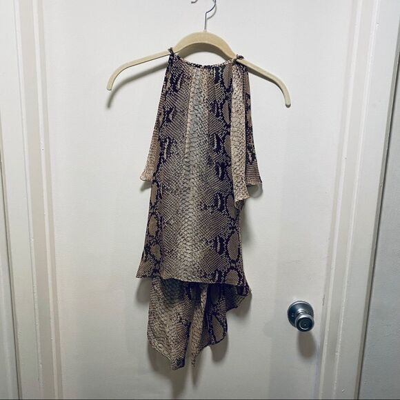 Zara python Cape Sleeve Blouse - Picture 1 of 16